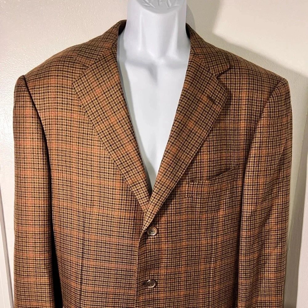 Ermenegildo Zegna/beercroft & bull, 42L cashmere plaid, button front sports coat